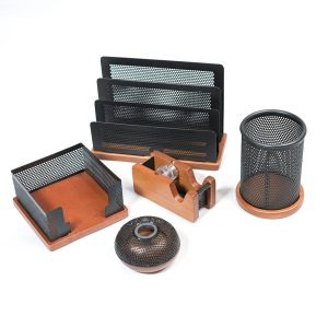 عکس ست اداری رومیزی 5 تکه چوب و فلز مدیر کد W 6 - شماره 4