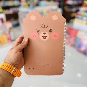 عکس دفتر حاشیه دار 40 برگ پیتیکو PITICO کد 398 طرح خرس قهوه ای - شماره 2