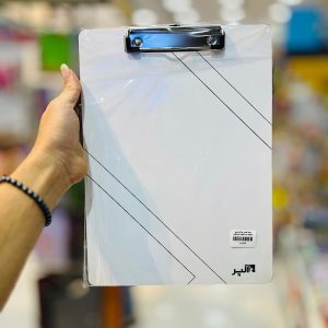 عکس تخته شاسی A4 آلپر طرح خطوط ساده سفید بدنه فلزی - شماره 8