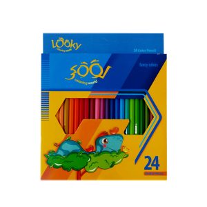 عکس مداد رنگی 24 رنگ طرح هیولا و گنجشک جعبه مقوایی لوکی - شماره 5