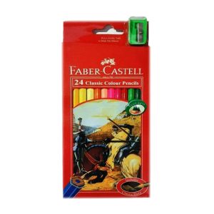 عکس مداد رنگی 24 رنگ جعبه مقوایی فابرکاستل Faber-Castell همراه با تراش (درجه 2) - شماره 8