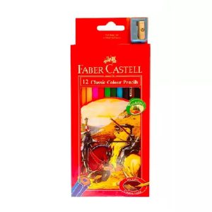 عکس مداد رنگی 12 رنگ جعبه مقوایی فابرکاستل Faber-Castell همراه با تراش (درجه 2) - شماره 10