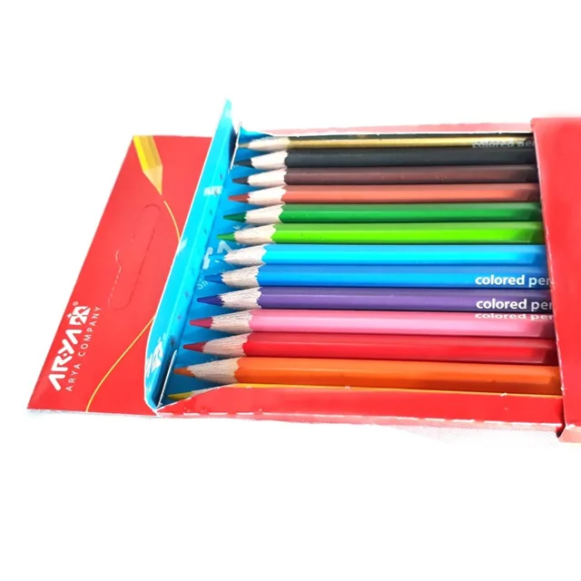 تصاویر مداد رنگی 12 رنگ جعبه مقوایی کوتاه آریا Arya کد 3072 مداد رنگی 12 رنگ جعبه مقوایی کوتاه آریا Arya کد 3072