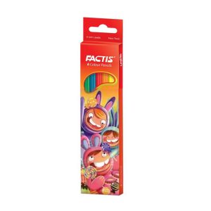 عکس مداد رنگی 6 رنگ جعبه مقوایی فکتیس FACTIS - شماره 10