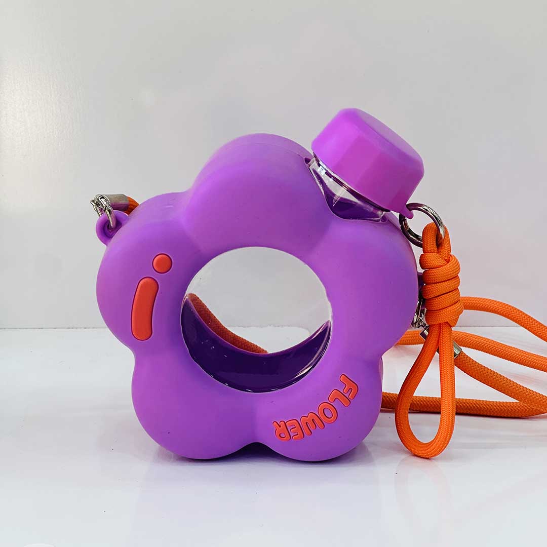 تصاویر قمقمه فلاور طرح گل بند دار آسان نوش رنگ بنفش قمقمه فلاور طرح گل بند دار آسان نوش رنگ بنفش