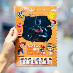 عکس دفتر 80 برگ مجلد حاشیه دار طرح بتمن سیبو کد M 41/2 - شماره 3