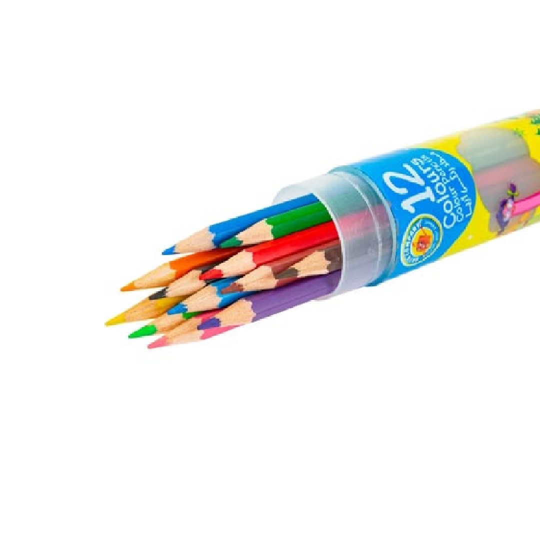 تصاویر مداد رنگی 12 رنگ جعبه استوانه ای آریا Arya کد 3051 مداد رنگی 12 رنگ جعبه استوانه ای آریا Arya کد 3051