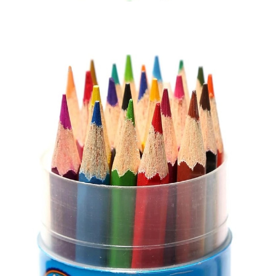 تصاویر مداد رنگی 24 رنگ جعبه استوانه ای آریا Arya کد 3052 مداد رنگی 24 رنگ جعبه استوانه ای آریا Arya کد 3052