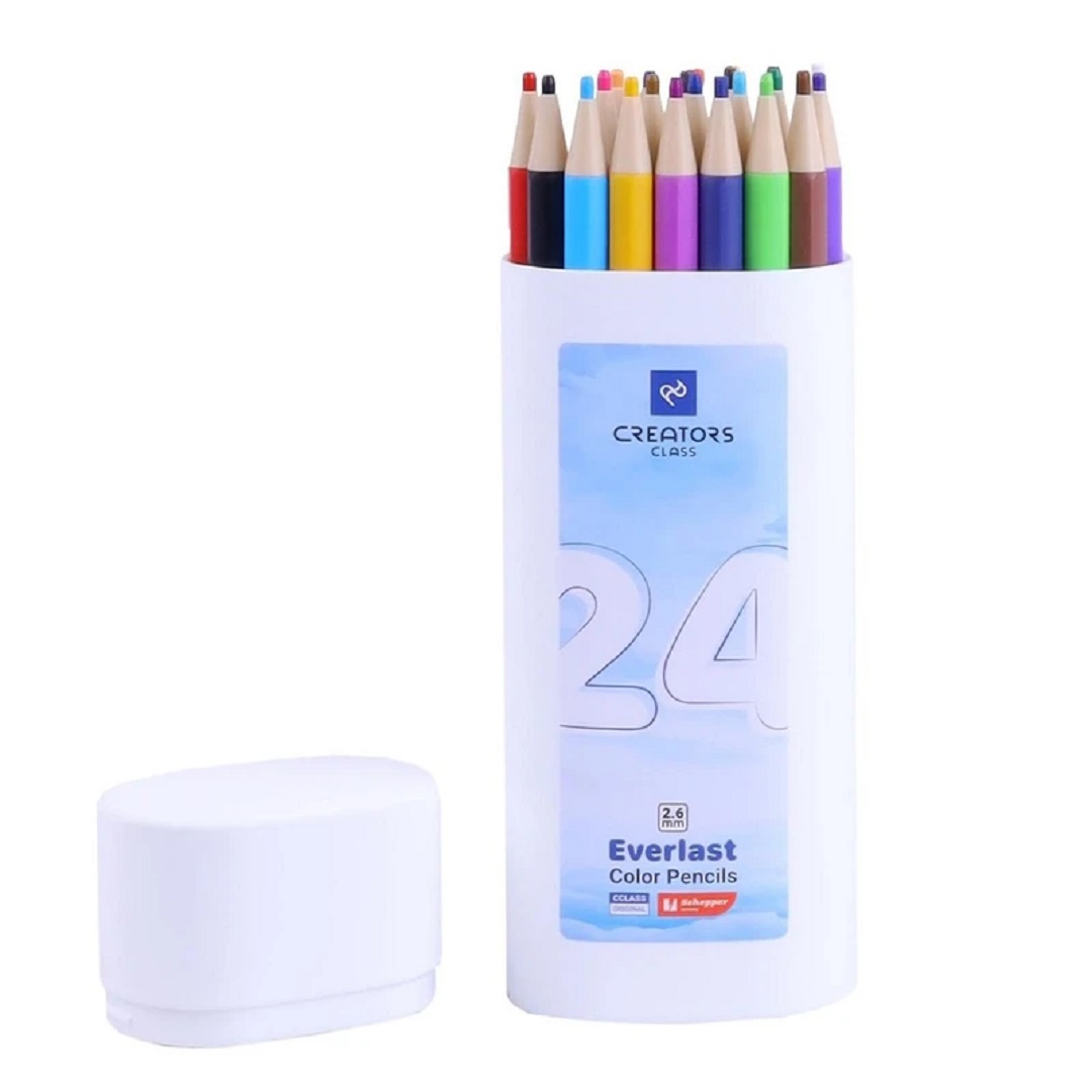 تصاویر مداد رنگی اتودی 24 رنگ جعبه استوانه ای سی کلاس C.CLASS کد CP-26-24 مداد رنگی اتودی 24 رنگ جعبه استوانه ای سی کلاس C.CLASS کد CP-26-24