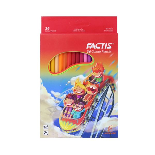 تصاویر مداد رنگی 36 رنگ جعبه مقوایی فکتیس FACTIS کد 112336 (طرح گرافیکی جور) مداد رنگی 36 رنگ جعبه مقوایی فکتیس FACTIS کد 112336 (طرح گرافیکی جور)