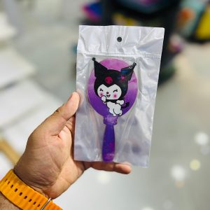 عکس آینه دسته دار چوبی طرح کرومی خوشحال - شماره 8