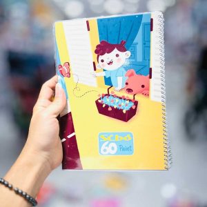 عکس دفتر نقاشی 60 برگ سیبو طرح پسر و سگ لب پنجره کد f 16/2 - شماره 1