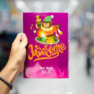عکس دفتر 50 برگ شطرنجی سیبو طرح دختر عینکی و حیوانات کد B 7/2 - شماره 10