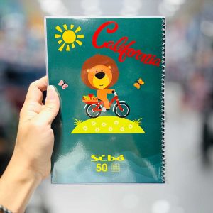 عکس دفتر 50 برگ شطرنجی سیبو طرح شیر دوچرخه سوار کد B 7/2 - شماره 11