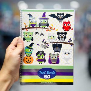 عکس دفتر 50 برگ 3 خط سیبو طرح جغد کد B 9/2 - شماره 9