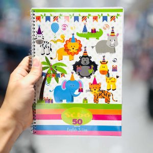 عکس دفتر 50 برگ 3 خط سیبو طرح تولد حیوانات کد B 9/2 - شماره 3