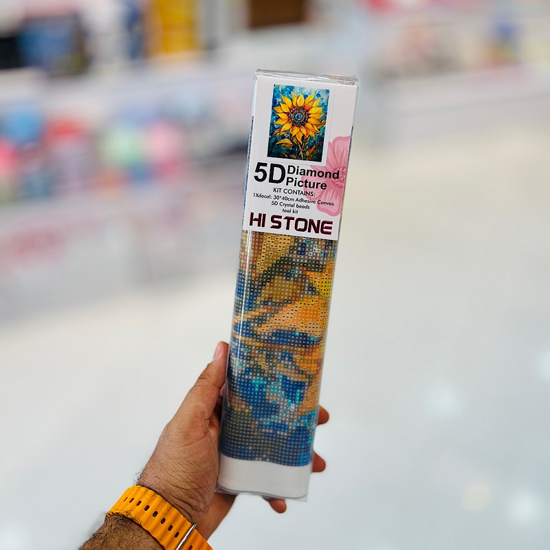 تصاویر نقاشی الماسی طرح آفتابگردان سایز 30 در 40 مدل رولی بدون بوم نقاشی الماسی طرح آفتابگردان سایز 30 در 40 مدل رولی بدون بوم