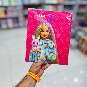 عکس کلاسور 4 حلقه باربی صورتی جلد سخت سیبو SIBO کد 68/2 - شماره 3