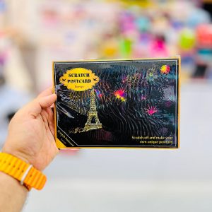 عکس اسکراچ برد سایز A5 طرح ایفل و هواپیما - شماره 7