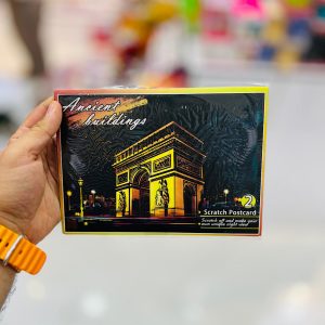 عکس اسکراچ برد سایز A5 طرح دروازه یونان - شماره 8