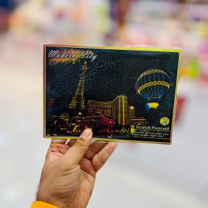 عکس اسکراچ برد سایز A5 طرح ایفل و بالون - شماره 11