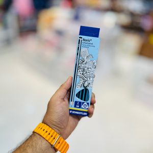 عکس مداد سیاه طرح نوریس استدلر سه گوش رنگ بدنه آبی بسته 12 عددی - شماره 5