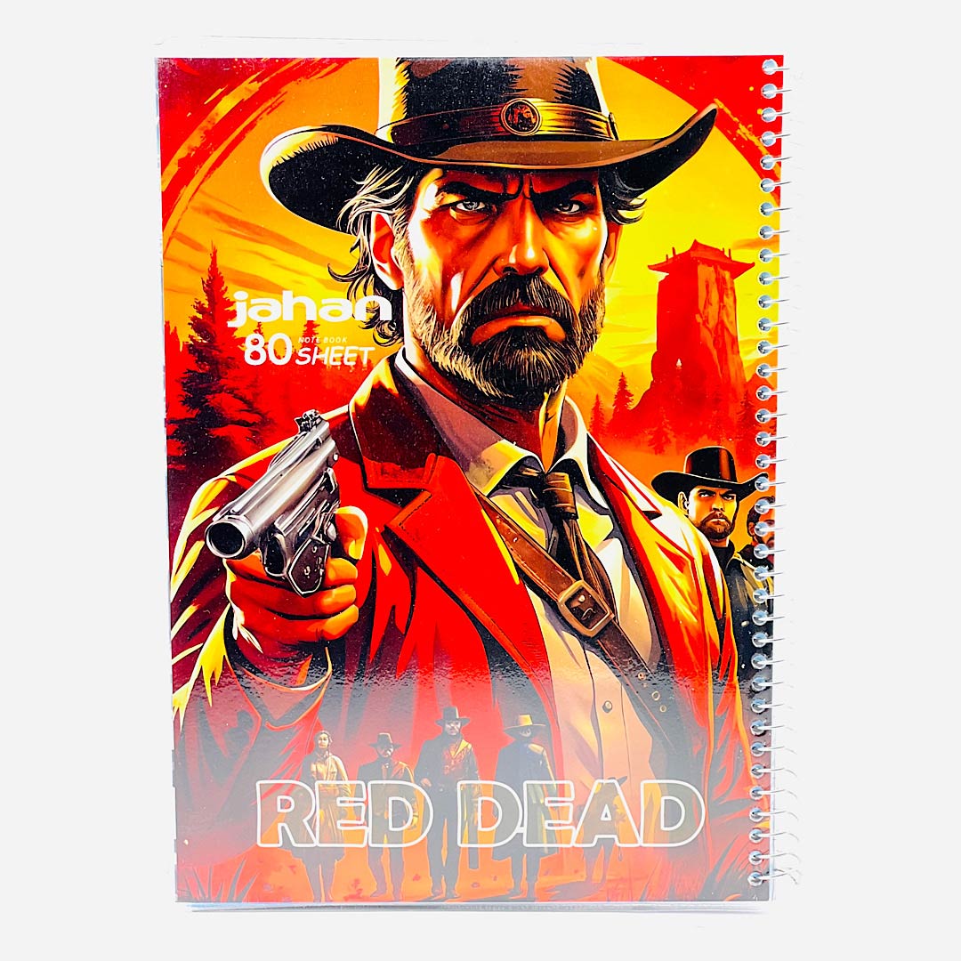 تصاویر دفتر 80 برگ خط دار مجلد جهان مدل گیم طرح رد دد RED DEAD کد 871 دفتر 80 برگ خط دار مجلد جهان مدل گیم طرح رد دد RED DEAD کد 871