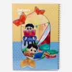 عکس دفتر 80 برگ خط دار مجلد جهان طرح پسرهای کتابخوان کد 855 - شماره 7