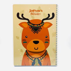 عکس دفتر 50 برگ خط دار جهان طرح گوزن کد 209 - شماره 9