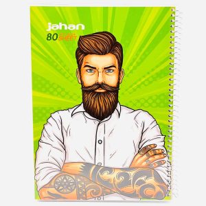 عکس دفتر 80 برگ طرح مرد با لباس سفید برند جهان کد 812 - شماره 4