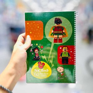 عکس دفتر 50 برگ مجلد طرح سوپر ماریو سبز زیتونی سیبو کد B 17 - شماره 11