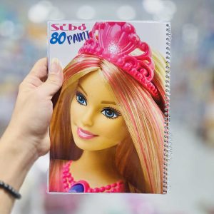 عکس دفتر نقاشی 80 برگ طرح باربی تاج دار سیبو کد M 24 - شماره 3