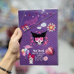 عکس دفتر 100 برگ طرح کرومی چشم قلبی سیبو کد A 29 - شماره 12