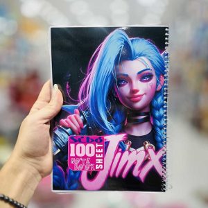 عکس دفتر 100 برگ سیبو طرح دختر مو آبی کد A 37 - شماره 1