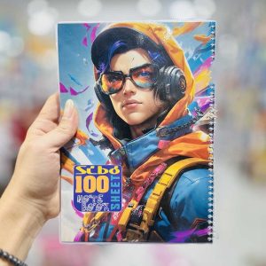 عکس دفتر 100 برگ سیبو طرح پسر عینکی هدفون دار کد A 37 - شماره 6