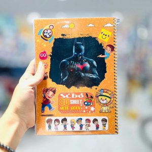 عکس دفتر 80 برگ حاشیه دار طرح بتمن سیبو کد M 41/2 - شماره 8