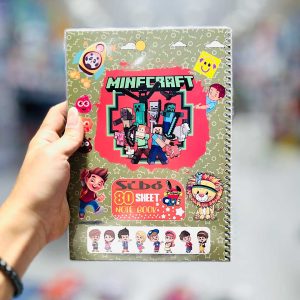 عکس دفتر 80 برگ حاشیه دار طرح مانکرافت سیبو کد M 41/2 - شماره 10