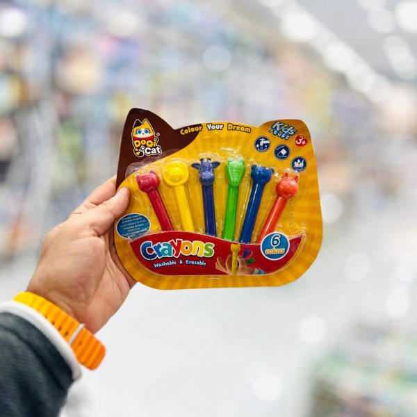 تصاویر پاستل 6 رنگ Crayons کرایونز طرح حیوانات پاستل 6 رنگ Crayons کرایونز طرح حیوانات