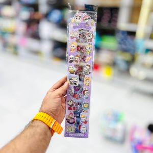 عکس استیکر بلند فانتزی لبوبو رنگ صورتی - شماره 5