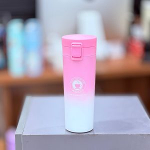 عکس تراول ماگ بلند کافه استایل CAFE STYLE رنگ صورتی - شماره 6