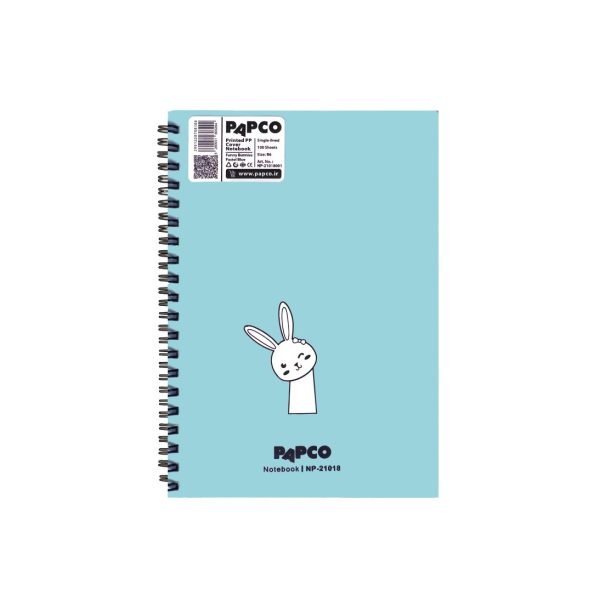 تصاویر دفتر یادداشت 100برگ پاپکو PAPCO یک خط سایز B6 پاستلی طرح Funny Bunnies رنگ سبزآبی دفتر یادداشت 100برگ پاپکو PAPCO یک خط سایز B6 پاستلی طرح Funny Bunnies رنگ سبزآبی