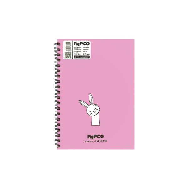 تصاویر دفتر یادداشت 100برگ پاپکو PAPCO یک خط سایز B6 پاستلی طرح Funny Bunnies رنگ صورتی دفتر یادداشت 100برگ پاپکو PAPCO یک خط سایز B6 پاستلی طرح Funny Bunnies رنگ صورتی