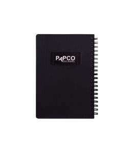 عکس دفتر یادداشت پاپکو PAPCO سایز B6 یک خط متالیک 100 برگ کد 647 رنگ مشکی - شماره 2