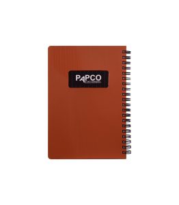 عکس دفتر یادداشت پاپکو PAPCO سایز B6 یک خط متالیک 100 برگ کد 647 رنگ مسی - شماره 5