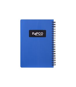 عکس دفتر یادداشت پاپکو PAPCO سایز B6 یک خط متالیک 100 برگ کد 647 رنگ آبی - شماره 6