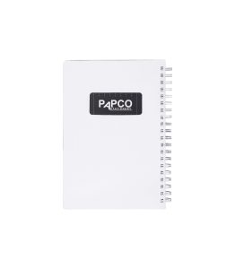 عکس دفتر یادداشت پاپکو PAPCO سایز B6 یک خط متالیک 100 برگ کد 647 رنگ سفید - شماره 8