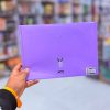پوشه دکمه دار پاپکو PAPCO طرح دار پاستلی Funny Bunnies سایز A4 رنگ بنفش