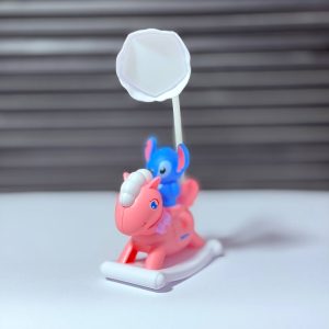عکس چراغ مطالعه فانتزی TABLE LAMP طرح استیج و یونیکورن کد 0517 رنگ صورتی - شماره 5