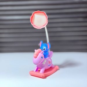 عکس چراغ مطالعه فانتزی TABLE LAMP طرح استیج و یونیکورن کد 0517 رنگ بنفش - شماره 8