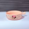 ماهیتابه دسته دار سرامیکی طرح دیزنی رنگ صورتی